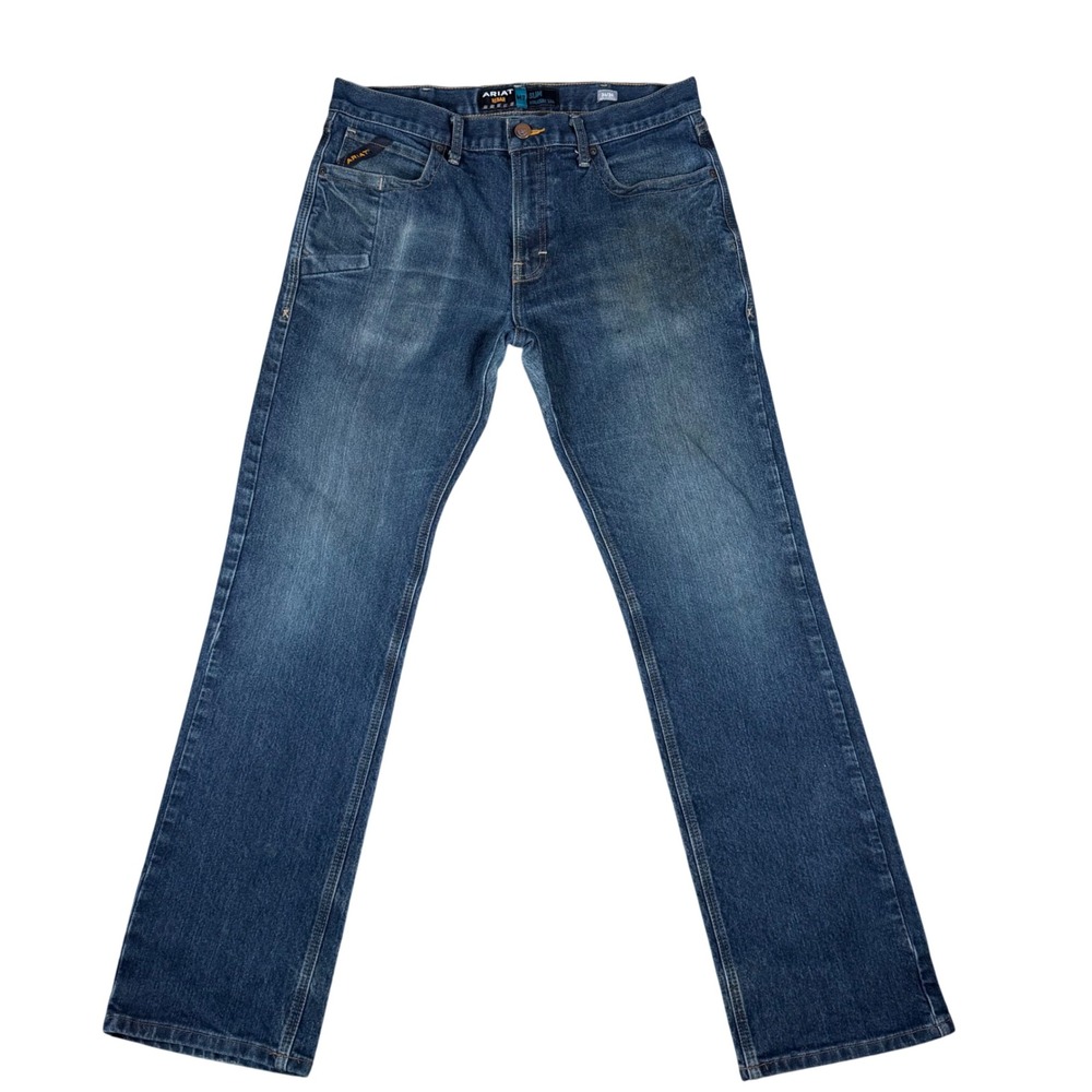 Ariat Rebar M7 Slim Straight Leg Jeans Mens 34x34 Dark Wash Durastretch 10034627